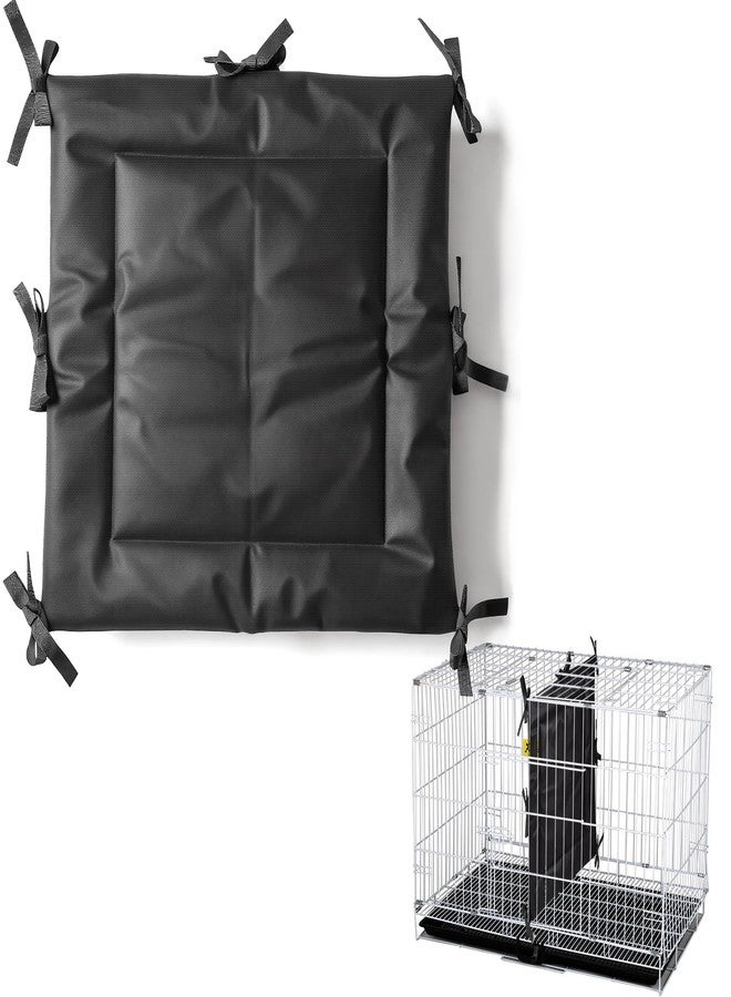 INKNOTE Black Dog Crate Divider Panel with Ties 23.62 x 21.65 Inch Soft Thick Dog Kennel Divider for Puppy Training Dog Crate Accessories (Fits 36" Crates,Excluding Crate) - Image 1